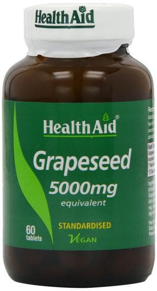 HEALTH AID GRAPESEED 5000MG X60 TABLETS