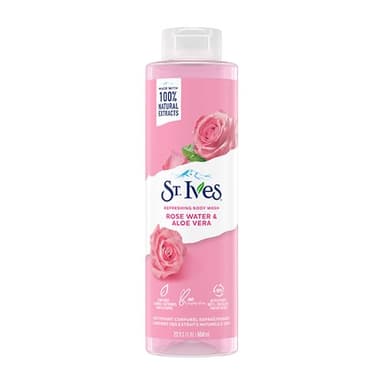 ST.IVES ROSE WATER & ALOE VERA BODY WASH 650ML