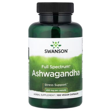 SWANSON FULL SPECTRUM ASHWAGANDHA 450MG X 100 VEG CAPS