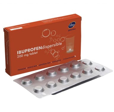 NHP IBUPROFEN DISPERSIBLE 200MG X 20 TABS