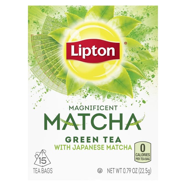 LIPTON MATCHA GREEN TEA WITH PURE MATCHA X 15 TEA BAGS