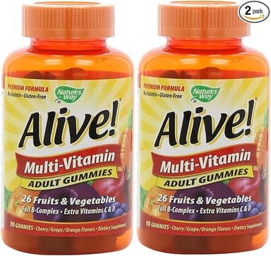 NATURE'S WAY ALIVE MULTIVITAMIN ADULT GUMMY X 90 GUMMIES
