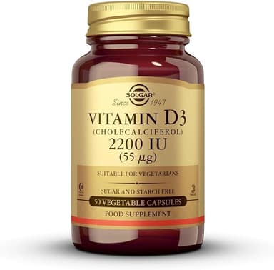 SOLGAR VITAMIN D3 2200IU(55MCG) X 50 VEG CAPS