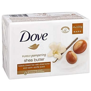 DOVE PURE PAMPERING SHEA BUTTER BAR SOAP(4 X 100G)