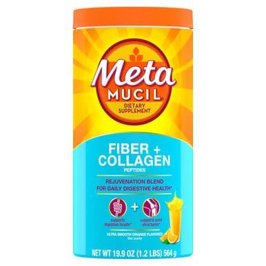 META MUCIL PSYLLIUM FIBER + COLLAGEN PEPTIDES 564G