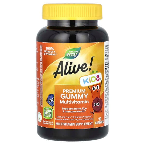 NATURE'S WAY ALIVE! KIDS PRENIUM GUMMY MULTIVITAMIN X 90 GUMMIES