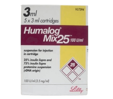 HUMALOG MIX 25 100U/ML PER AMPOULE