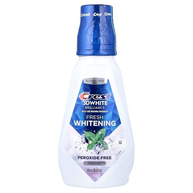 CREST 3D WHITE BRILLIANCE ALCHOL FREE WHITENING MOUTH WASH 500ML