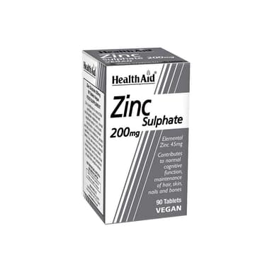 HEALTH AID ZINC SULPHATE 200MG X90 TABS