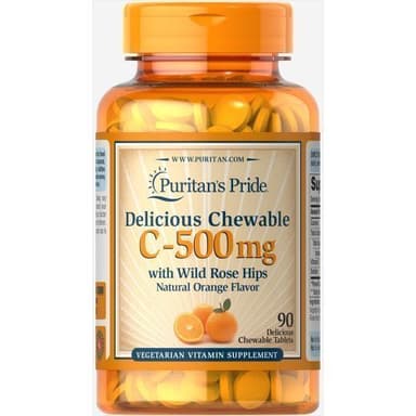 PURITANS PRIDE DELICIOUS CHEWABLE VIT. C-500MG X250(TAB,EACH)