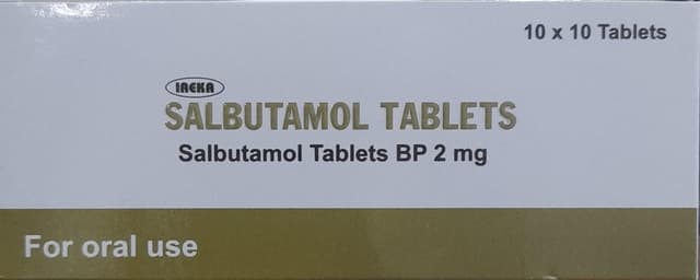Salbutamol tablets 10x10 tablets sachets