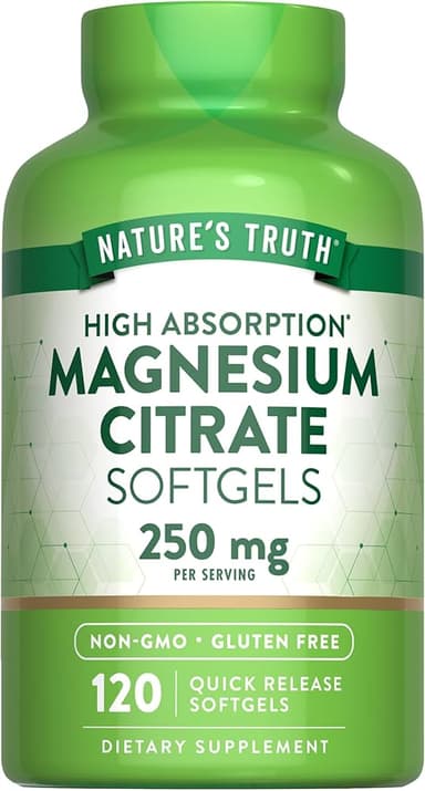 Nature's truth magnesium citrate capsules 250mg