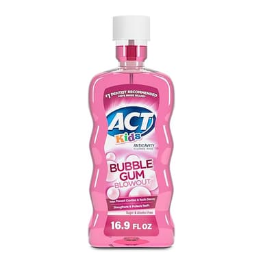 ACT KIDS BUBBLEGUM BLOW OUT MOUTHWASH 16.9 FL OZ