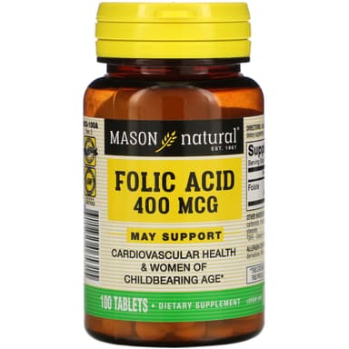 MASON FOLIC ACID 400MCG X100 TABS