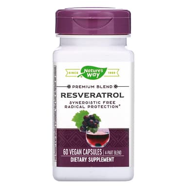 NATURE'S WAY RESVERATROL X 60 VEG CAPS
