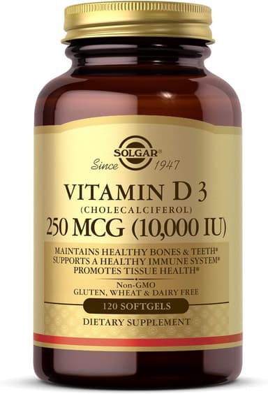 SOLGAR VITAMIN D3 10,000IU X 250 SOFTGELS