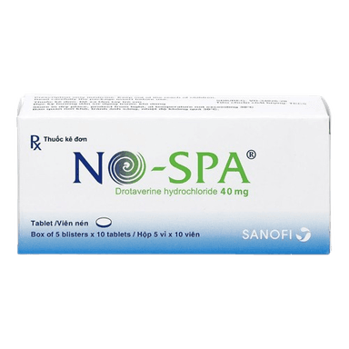 No-Spa 40mg drotaverine chlorhydrate 100 tablets pack
