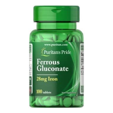 PURITANS PRIDE FERROUS GLUCONATE 28MG