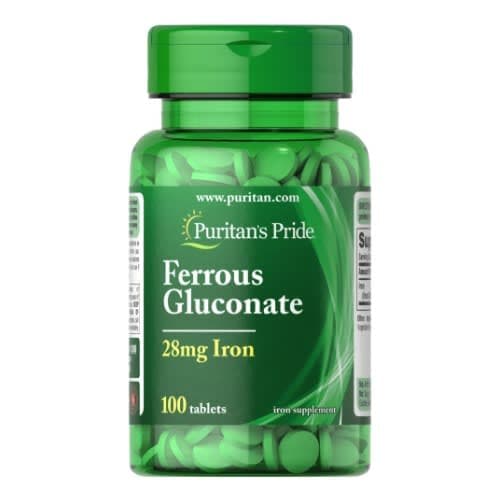 PURITANS PRIDE FERROUS GLUCONATE 28MG