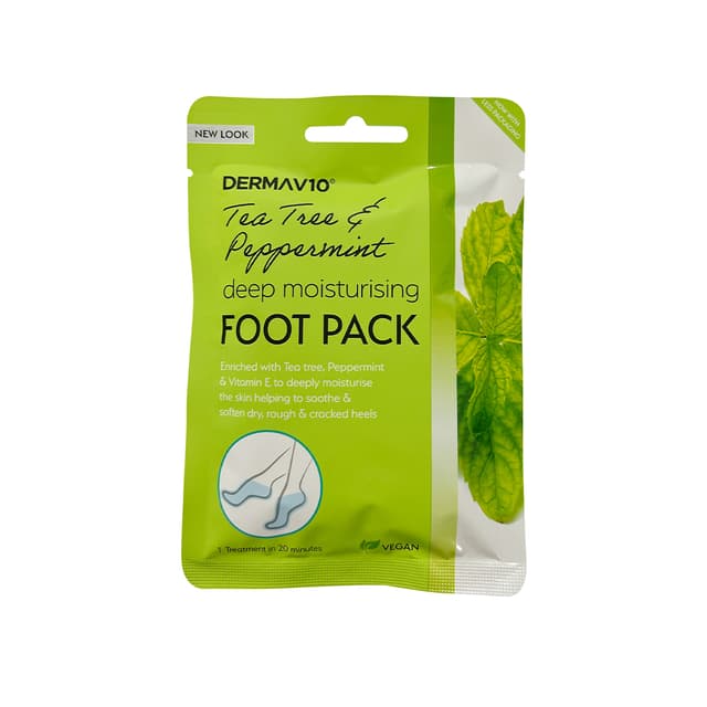DERMA V10 MOISTURISING TEA TREE AND PEPPER MINT FOOT PACK