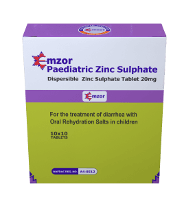 EMZOR PAEDIATRIC ZINC X100(BLISTER,EACH)