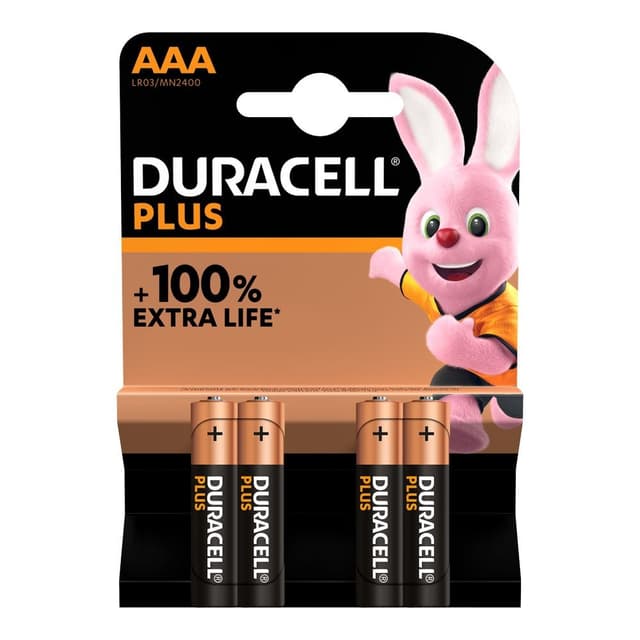 DURACELL PLUS BATTERY AAA X4