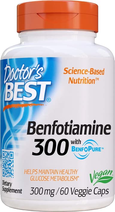 DOCTOR'S BEST BENFOTIAMINE 300MG X 60 CAPSULES