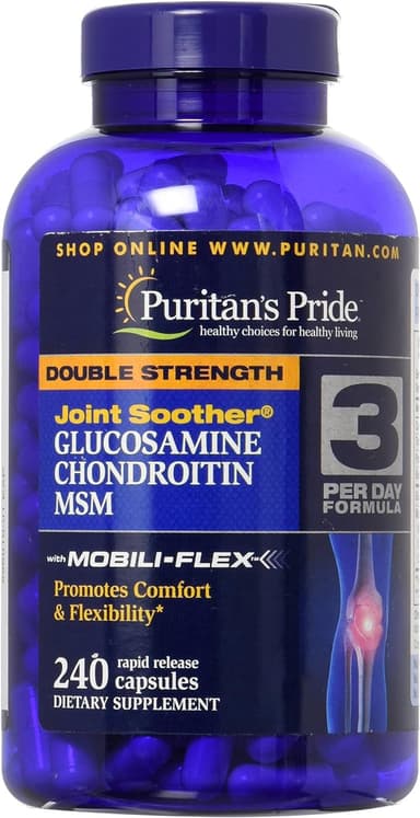 PURITAN'S PRIDE JOINT SOOTHER GLUCOSAMINE CHONDROITIN MSM X 240 CAPS