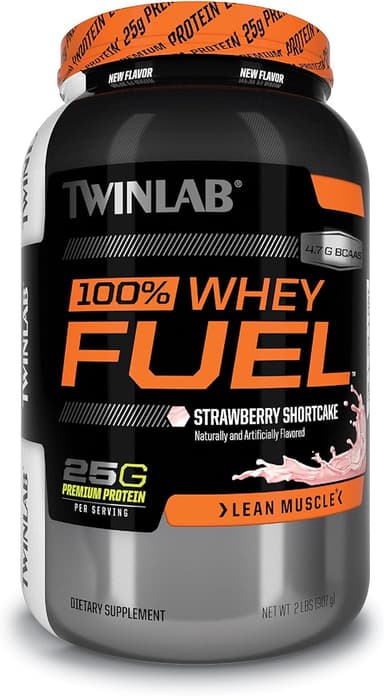 TWINLAB 100% WHEY PROTEIN FUEL STRAWBERRY SHORTCAKE 907G