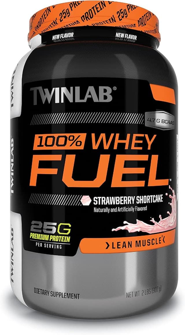 TWINLAB 100% WHEY PROTEIN FUEL STRAWBERRY SHORTCAKE 907G