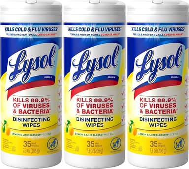 LYSOL DISINFECTING LEMON AND LIME BLOSSOM WIPES 206G X 35 COUNTS