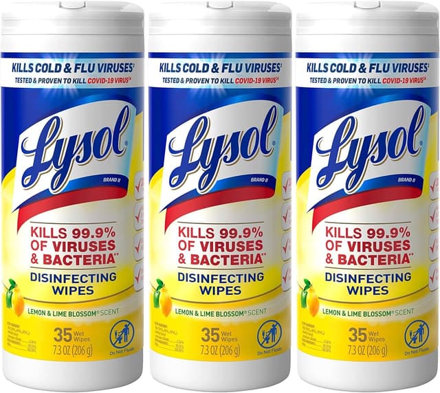 LYSOL DISINFECTING LEMON AND LIME BLOSSOM WIPES 206G X 35 COUNTS