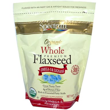 SPECTRUM ORGANIC WHOLE FLAXSEED 15OZ (425G)