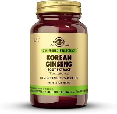 SOLGAR KOREAN GINSENG EXTRACT X 60 VEG CAPS