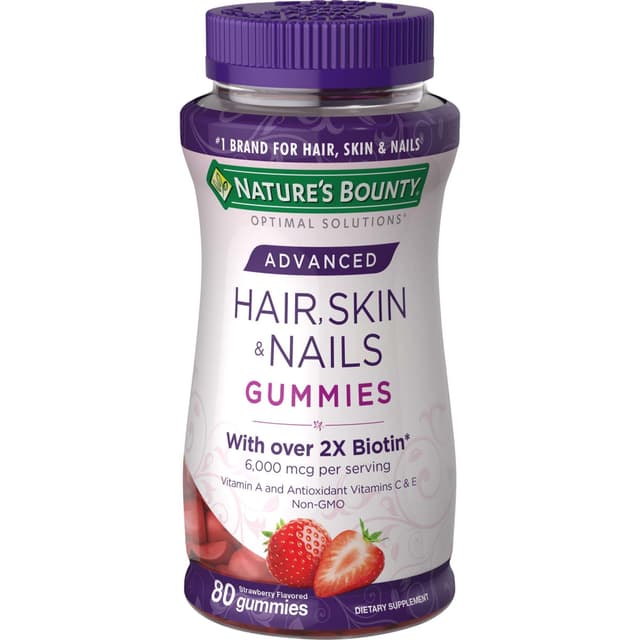 NATURE'S BOUNTY ADVANCED HAIR, SKIN & NAILS X80 GUMMIES
