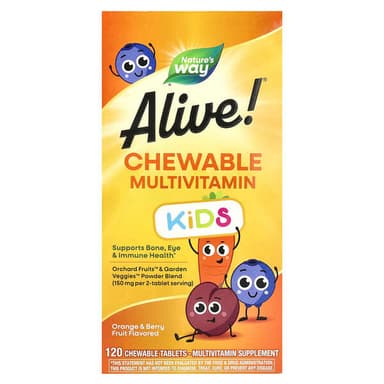 NATURE'S WAY ALIVE! CHEWABLE MULTIVITAMIN X 120 CHEWBLE TABS
