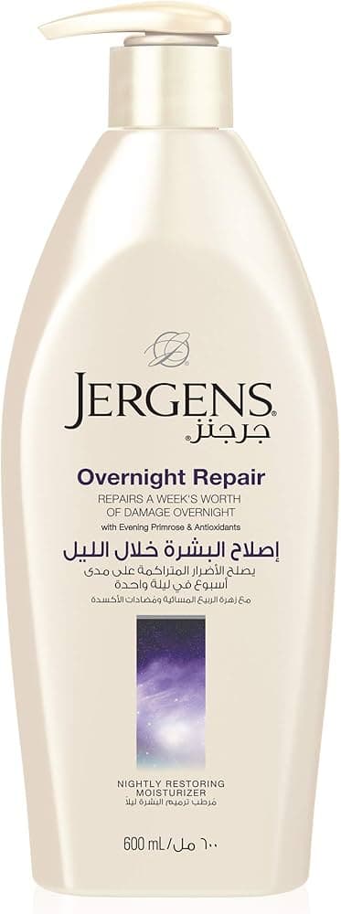 JERGENS OVERNIGHT REPAIR LOTION WITH EVENING PRIMOSE & ANTIOXIDANT 600ML