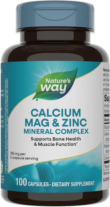 NATURE'S WAY CALCIUM MAGNESIUM & ZINC X 100 CAPS