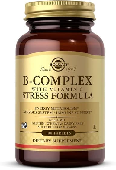 SOLGAR B-COMPLEX WITH VITAMIN C STRESS FORMULA X 100 TABS