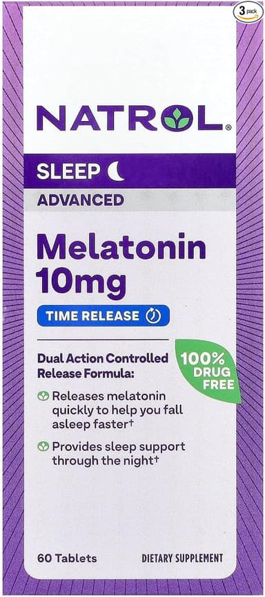 NATROL MELATONIN ADVANCE TIME-RELEASE 10MG X 60 TABS