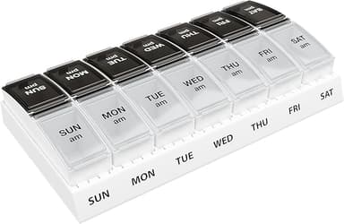EZY DOSE WEEKLY(7 DAY) AM/PM TRAVEL PILL ORGANISER SMALL