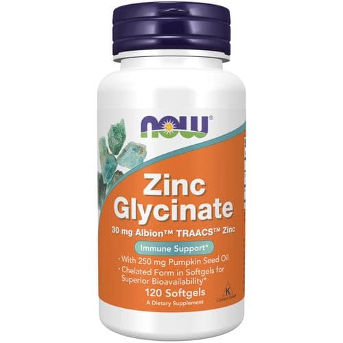 NOW FOODS ZINC GLYCINATE BY 120