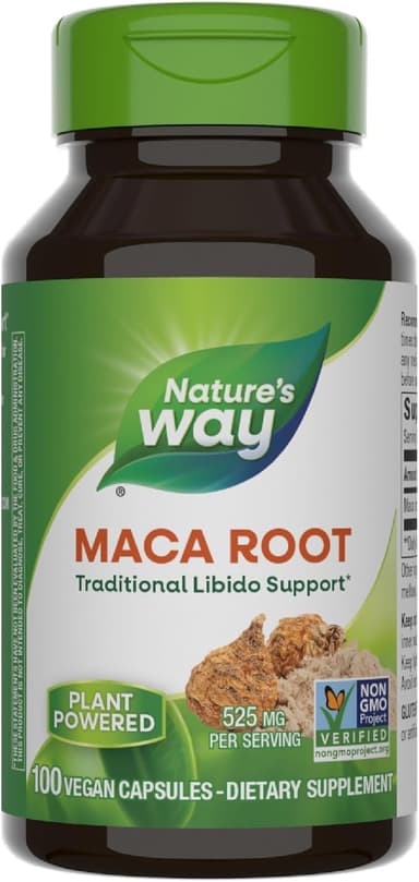 NATURE'S WAY MACA ROOT 525MG X 100 VEG CAPS