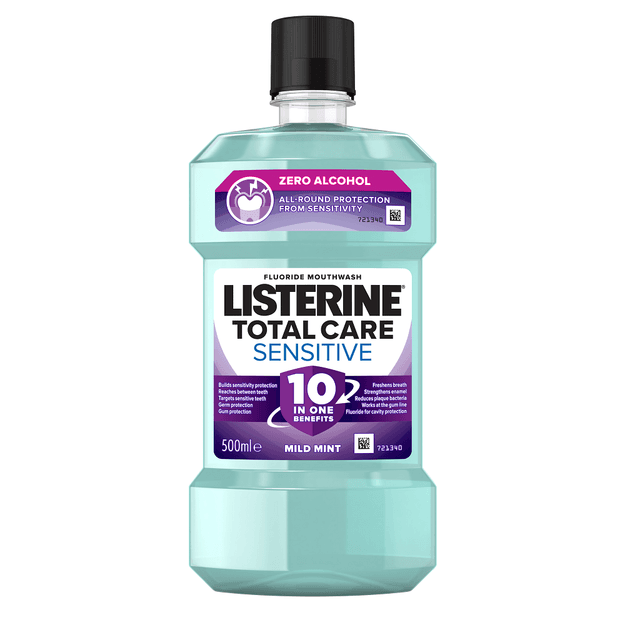 LISTERIN TOTAL CARE SENSITIVE CLEAN MINT MOUTHWASH 500ML