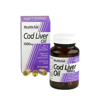 Health aid cod liver oil 1000mg 30 capsules