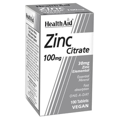 HEALTH AID ZINC CITRATE 100MG