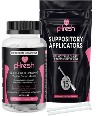 pHresh boric acid 600mg 30 vaginal capsules
