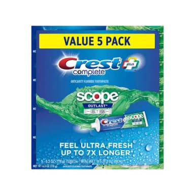 CREST COMPLETE PLUS SCOPE OUITLAST TOOTHPASTE 894G