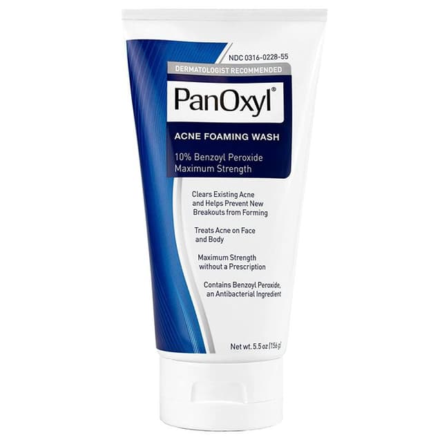 Panoxyl Acne foaming wash 10% benzoyl peroxide maximum strength