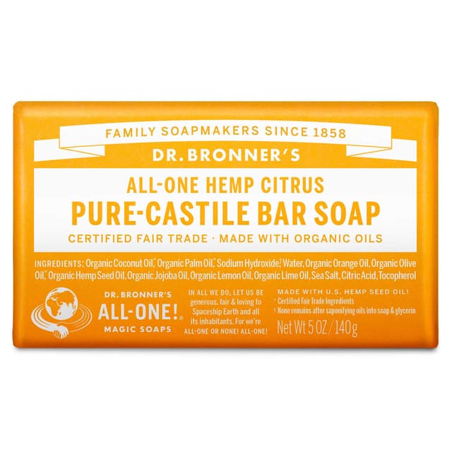 DR. BRONNER'S HEMP CITRUS BAR SOAP 140G